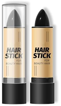 Gesso per capelli, tintura temporanea, copertura colorante per capelli, tinta per capelli, effetto naturale, tintura per capelli, rossetto, copertura per capelli bianchi (A, 1,8 x 7,3 cm)