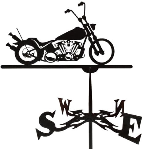 Segnavento in metallo – banderuola decorativa da giardino, decorazione per tetto esterno, elegante banderuola a forma di gallo, elegante decorazione da giardino, indicatore di direzione del