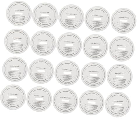 Operitacx 20stücke Diy Kerzen Sticker Tasse Etiketten Papier Für Duftkerzen Handgemachte Kerzenaufkleber Mit Lückendesign Geeignet Für Metalldosen