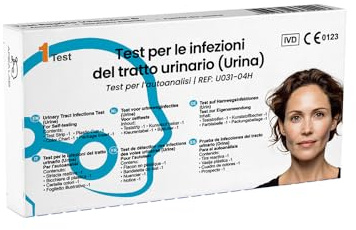 Test Infezioni Vie Urinarie | Analisi delle Urine per la Rilevazione delle Infezioni nel Tratto Urinario | Test per la Diagnosi della Cistite e della Prostatite da Infezione | Certificato CE |