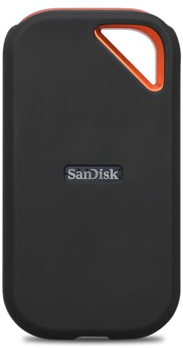 Lacdo Silicone Custodia Hard Disk Esterno per SanDisk Extreme Pro Portable SSD 500GB 1TB 2TB 4TB 8TB External Solid State Drive, Silicone Morbido per SanDisk Extreme SSD, Borsa per Storage, Nero