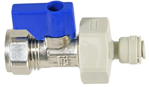 SPARES2GO American Fridge Freezer 15mm Compression Valve 1/4 3/4 BSP Water Tap Pipe Adaptor Connector