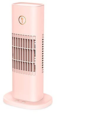 Mini ventilador de torre de aire acondicionado, ventilador portátil USB recargable, con 300 ml de tanque de agua de gran capacidad, tres engranajes de sensación de viento natural (color: blanco)