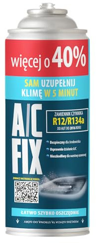 A/C FIX Sostituzione gas R134a 2 x 235 g + tubo per aria condizionata auto - per auto 1995-2016 - Refrigeratore per aria condizionata auto - Gas per climatizzatore auto