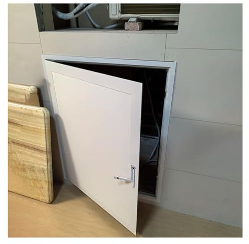 Brandschutz-Zugangsplatte aus Aluminiumlegierung mit Schlüsseldichtungsstreifen und schallisolierender Baumwolle, ideal für Trockenbau-Inspektion in Wänden und Decken für Elektro- und