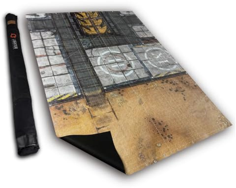 Lighter Creative Tapis de Jeu 44 x 60 cm pour WH40K Pariah Nexus, 112 x 152 cm, en Cuir synthétique, 1,1 mm d'épaisseur, Emballage en boîte (10th Edition - Adamant Bastion: Sector XI)