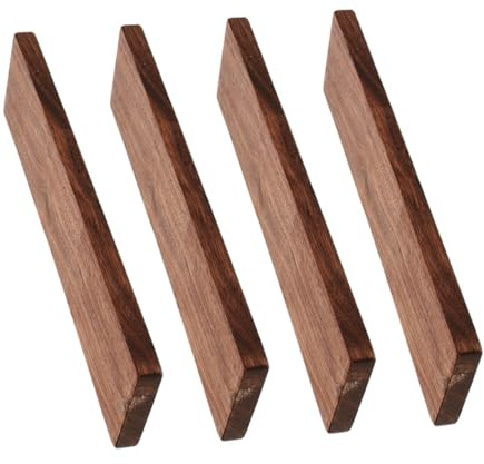 TOBBOMEY Lot de 4 planches en bois de noyer et bois non traité pour travaux manuels et décoration de maison