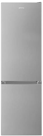 Smeg RC20XNC - Frigorifero Combinato No Frost, 331 Litri, colore Inox, Classe energetica C