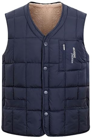 Gilet sans Manche Homme Manteaus Matelassée Rembourrée Gilets de Photographie en Plein air Regular Fit Standard Doudounes Matelassé Couleur Légère Vestes Manteau Parka Outdoor Bodywarmer Hiver