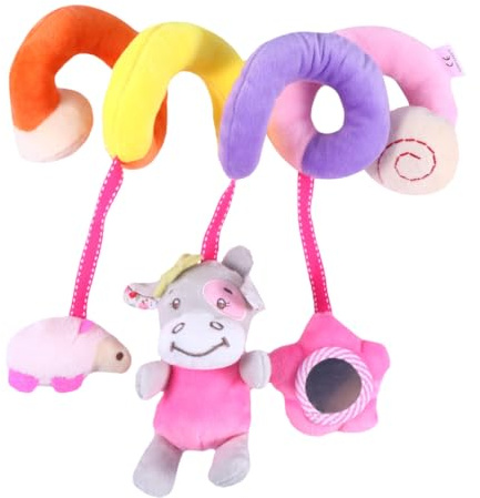 BESPORTBLE Multifunktionales Babyspielzeug Rassel Mit Klingel Weich Plüschig Rosa Kinderbett Und Kinderwagen Aufhängung Für Babys Entdeckergeist