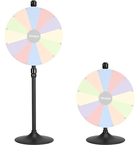 WinSpin Heavy Duty Dual Use Tabletop or Floor Stand Base Wind Resistant for 24 Prize Wheel Trade Show Commercial Events