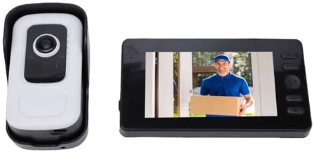 Yanmis de Intercomunicación con Vídeo Inalámbrico, Lente Gran Angular de 3MP y 110°, Audio Bidireccional con Pantalla de 4,3 Pulgadas, para Seguridad en el Hogar