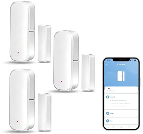 Sensor de puerta y ventana Zigbee inteligente, requiere Hub Zigbee, compatible con Alexa/Google Home/Home Assistant/Tuya, Detector inalámbrico de contacto de ventana para sistema de alarma, No se