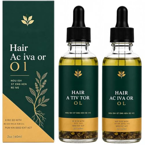 Olio per capelli biologico, estratto di semi di zucca e vitamine, olio nutriente per il cuoio capelluto per una cura quotidiana che dona capelli più lisci e dall'aspetto più lucido (2)