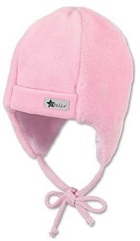 Sterntaler Unisex Baby Mütze aus Teddyflausch und Microfleece Mütze, Rosa, 39