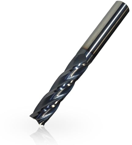 Lzcdelyxiao 1/2 Carbide End Mill，Extra Long, 4 Overall Length, 4 Flute, Solid Carbide Square End Mill, 1/2 Cutting Diameter, 2 Length of Cut, Helix Angle: 30°,AlTiN Coated