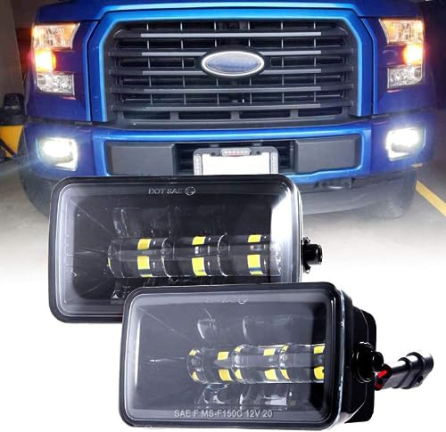BICYACO Upgrade LED Fog Lights for 2015-2020 Ford F150, 2017-2019 F250 F350 F450 F550 Super Duty, 4 Inch LED Fog Light Assembly Kit,36W Waterproof Bumper Lamps Set-1 Pair