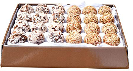 Bio Badepralinen Geschenkset 24 Stk Vegan Schokolade und Cranberry Höchste Qualität - Handgefertigte Badekugeln aus Österreich