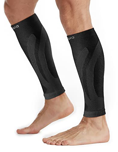 CAMBIVO 2 Pairs Calf Compression Sleeve Men & Women, Shin Splints Support and Calf Support Sleeves, Compression Leg Socks for Running Sports, Flight, Hiking,Cycling