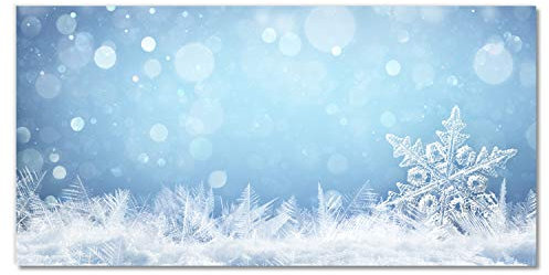 Tulup Acrylglas Druck Weinachten - 100x50cm - Wandkunst - Plexiglas Bild Deko Glas - Wandbild Kunststoff - Dekorative für Küche & Wohnzimmer - Schneeflocken Winter-Schnee