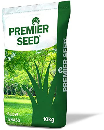 Premier Seed Slow Grow Quality Lawn & Grass Seed, for Low maintainence lawns (10kg)