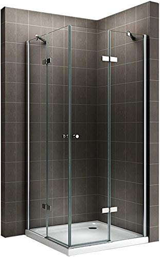 Box doccia angolare 80x100 cm Altezza 180 cm vetro trasparente