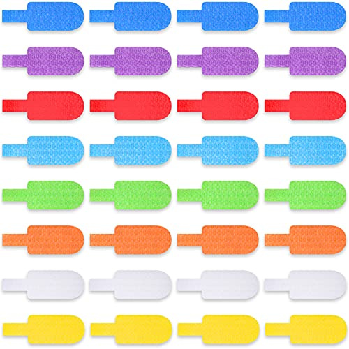 Outus 50 Pcs Cable Multi Color Durable Labels with Writable Surface Reusable Waterproof Wire Tags 8-Color for Electronics Organization, Computer Industrial Cord Cable Management(Regular Style)