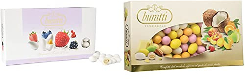 Buratti Confetti Tenerezze Yogurt Frutti Di Bosco - 1 Kg & Con Ripieno Alla Frutta, Gusti Assortiti, Tenerezze Misto Frutta Colorati - 1000 G