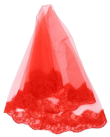 GIVBRO Brautschleier, lang, Spitze, Tüll, Hochzeitsschleier mit Kamm, Zubehör für Junggesellinnenabschied, Halloween, Party