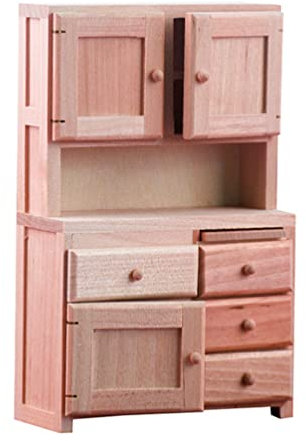 Milisten Mini-kleiderschrank-Ornamente Miniatur-hausmöbel Mini-bücherregal Miniaturschrank Puppenmöbel Im Maßstab 1:6 Minischrank Für Puppen Re-Ment Puppenhausmöbel Baby Holz Spielzeug