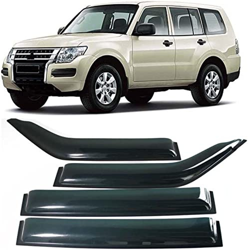 JITONA 4 Pièces Deflecteurs d'air Déflecteurs de Vent pour Mitsubishi Montero Pajero V73 V75 V93 V97, Voiture Déflecteurs Avant ArrièRe Pare-Pluie Pare-Soleil