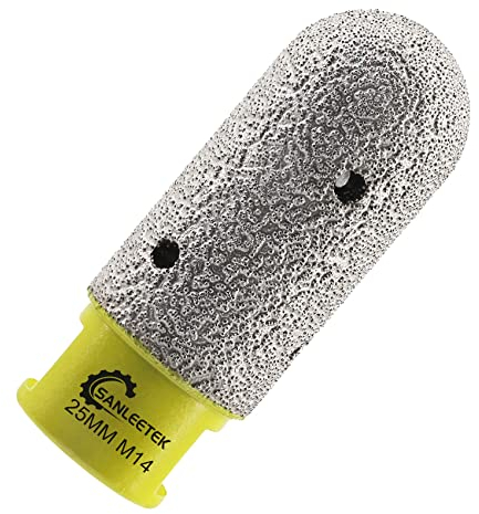 Fresa Diamantata 25mm per Allargamento Sagomatura Rifilatura di Fori Esistenti in Piastrelle Porcellana Ceramica Marmo Granito Pietra Artificiale M14 Filettatura SANLEETEK