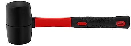 Altsuceser Rubber Mallet Hammer with Non-Slip Handle, Rubber Mallet for Flooring, Tent Stakes, Woodworking, Camping, Soft Blow Tasks Without Damage A 8oz