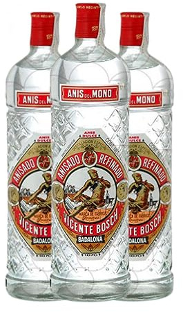 Anisado Anís del Mono Dulce Botella Magnum 1,5 L (Caja de 3 Botella Magnum de 1,5 L)