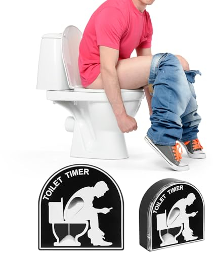 Adiwo Sabliers Toilette Sablier Minuteur, Créative 3 Minutes Sablier de Toilettes, Cadeau Amusant pour Hommes, Papas, Maris, pour Fête des pères, Anniversaire