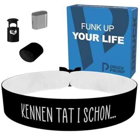 Kennen tat i schon... Stoffarmband - Unisex Handmade Armband mit lustigen Dialekt Sprüchen - Wasserfest und Verstellbar - Perfekt als Festival Accessoire - Geschenk für Damen und Herren