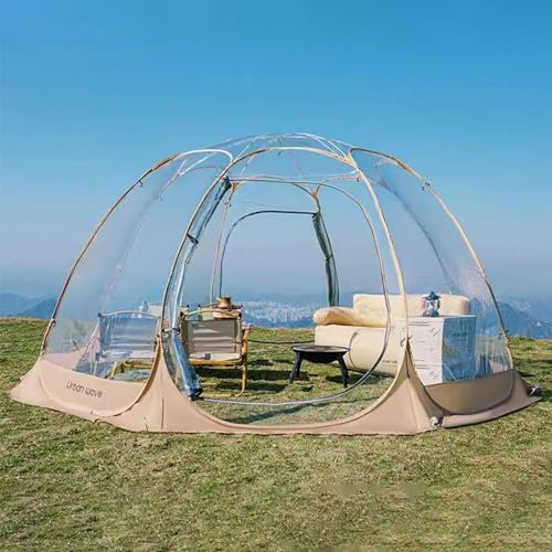 Oracra Blasenzelt Panorama -Sport -Pop -up -Zelt, PVC Bubble Tent Shelter für Picknicks, Jubeln, Party, 3m X 3 M X 2,2 M wasserdichte Sternkuppelzelte, Große Tierheime