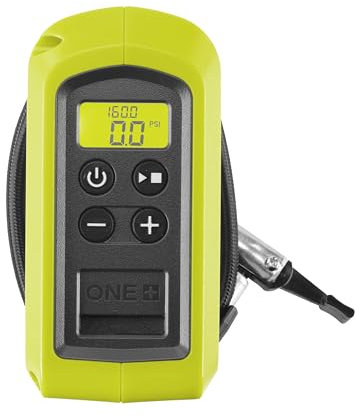 RYOBI 18 V ONE+ Akku-Mini-Kompressor RPI18-0, 11 bar max. Druck, Digitalanzeige, ohne Akku und Ladegerät