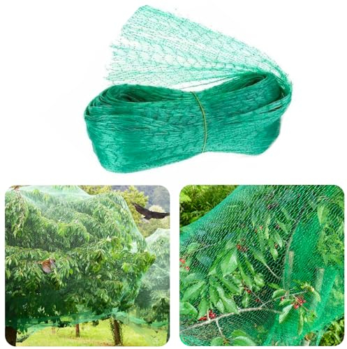 4x10m Anti Uccelli, 1.5x1.5cm Maglie Rete Anti-Uccelli, Rete Anti Piccioni, Rete Orto, Rete Antiuccelli Rete di Protezione per Giardino Adatta a Proteggere Frutta Verdura Piante Stagni (Verde)