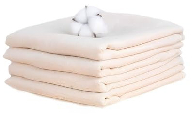 Esshogo 4 Stück Passiertuch, Abseihtuch 50x50cm, Cheesecloth Ungebleichte, Filtertuch saft, Siebtuch Passiertuch Wiederverwendbar zum Abseihen von Flüssigkeiten, Backen, Käse machen