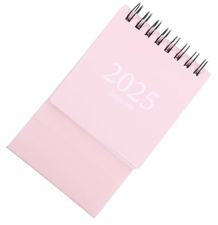 JEWEDECO Mini Tischkalender Kompakter Schreibtischkalender Im Eleganten Design Für Büro Und Zuhause Praktische -funktion Für Einfache Nutzung Platzsparend Und Stilvoll Rosé