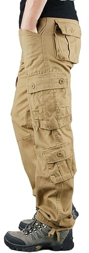 Cargohose für Herren, lockere Passform – Jogginghose für Herren, legere Herren-Arbeitshose, Baumwolle, Cargo-Jogginghose, Trainingshose, Kordelzug, Outdoor-Sweathose, athletische Loungehose,