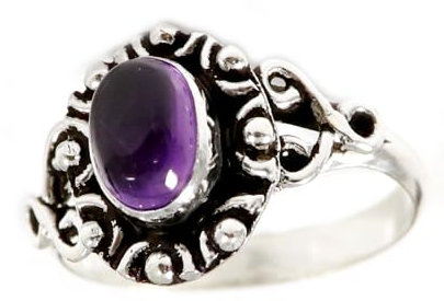 JEWELSTREZORO Bracciale in argento Sterling 925 fatto a mano, per uomo e donna, tutte le misure, gioielli TSR187, 26 (21,0), metallo prezioso Gemma, Ametista