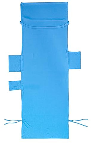 Tiardey Beach Chair Cover Towel Sun Lounger Towel Blue Beach Towel With Pocket Summer Holiday Accessories For Lounger Pool Quick Dry Travel Towel (210x75cm)