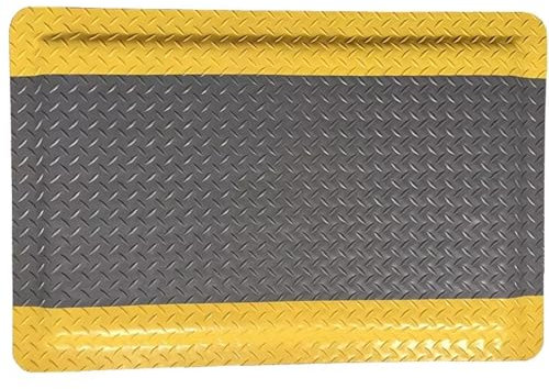 Bodenmatte in Industriequalität, Anti-Ermüdungserscheinung, 70 x 50 cm, grauer Diamantschwamm, strapazierfähig, ergonomisch, Arbeitsplatzmatte für Sicherheit und Komfort, rutschfeste Stehmatte für