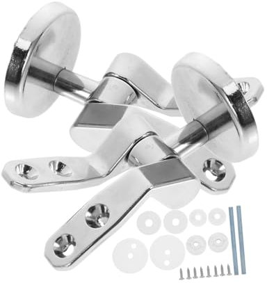 Veemoon Bisagras De Tapa De Inodoro De Aleación De Zinc con Cierre Suave y Tornillos, Kit Ajustable De Repuesto para Asiento De Inodoro, Accesorios para Baño Doméstico, Uso Prolongado