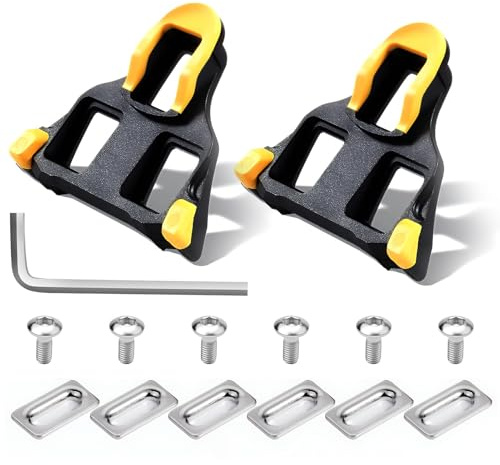 Premium SPD Cleats für Shimano SPD-SL Pedalklampen für Radfahren Kompatibel mit SH11 System Fahrradschuhe Cleat Set Clips Ersatz Anti-Rutsch Hochleistung für Rennrad, Indoor Cycling, MTB
