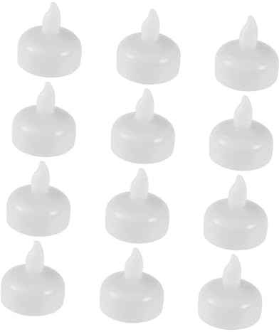 HOMSFOU 12 candele galleggianti a LED senza fiamma, decorazione sicura per matrimoni, design senza, resistenti all'acqua, per feste e atmosfera festiva