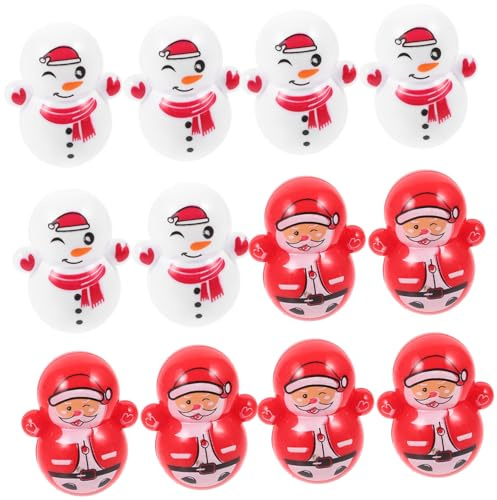 minkissy 30pezzi Mini Decorazioni Natalizie Giocattoli Tumbler Mini Giocattoli Tumbler di Natale Articoli per Feste Decorazioni per Casa Regali di Natale Bicchieri di Design Natalizi