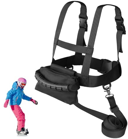 Sporgo Ski and Snowboard Strap for Children: Ski Shoulder Strap, Ski Strap with Removable Lead and Bag, Beginners Ski Strap, Learning Aid, Ski Accessories for Boys, Children, Girls, Beginners